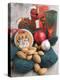 Gingerbread Tree Ornaments, Almonds, Mittens, Baubles & Candle-null-Premier Image Canvas