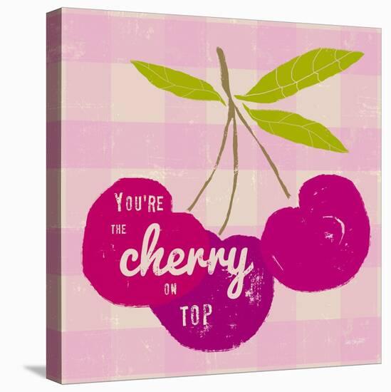 Gingham Cherry-Lola Bryant-Stretched Canvas