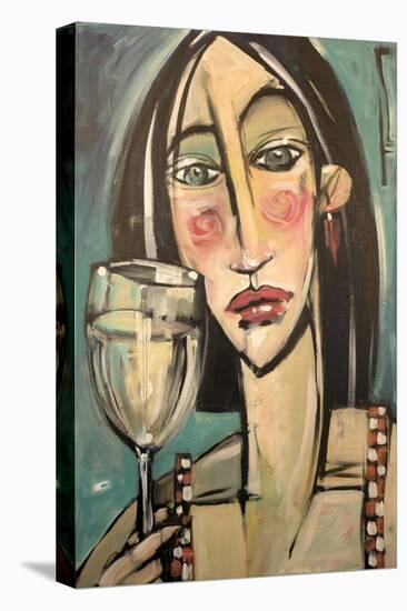 Gingham Girl with Wineglass-Tim Nyberg-Premier Image Canvas
