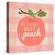 Gingham Peach-Lola Bryant-Stretched Canvas