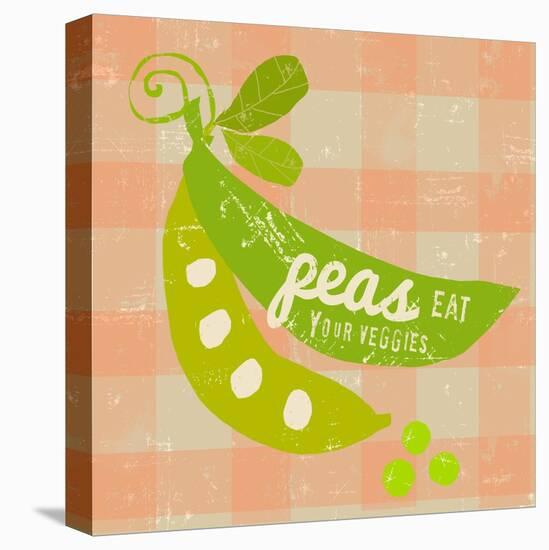 Gingham Peas-Lola Bryant-Stretched Canvas