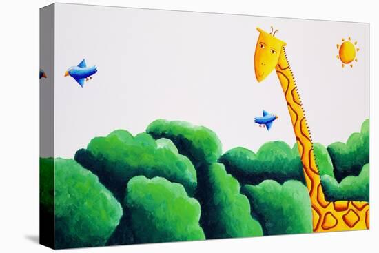 Giraffe and Birds, 2002-Julie Nicholls-Premier Image Canvas