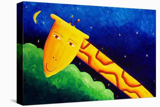 Giraffe and Moon, 2002-Julie Nicholls-Premier Image Canvas