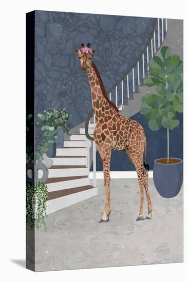 Giraffe by the stairs-Sarah Manovski-Premier Image Canvas