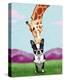 Giraffe Kisses-Brian Rubenacker-Stretched Canvas