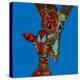 Giraffe Love-Sharon Turner-Stretched Canvas