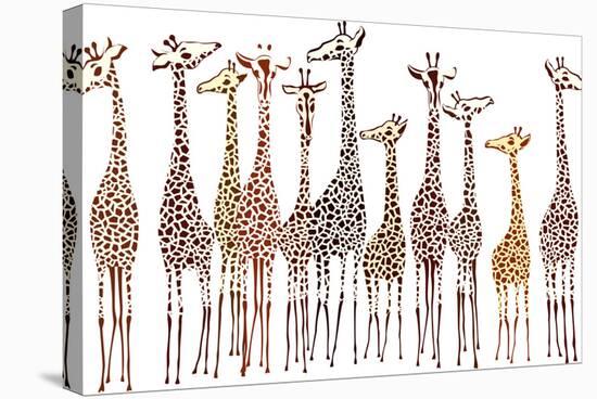 Giraffes-Milovelen-Stretched Canvas