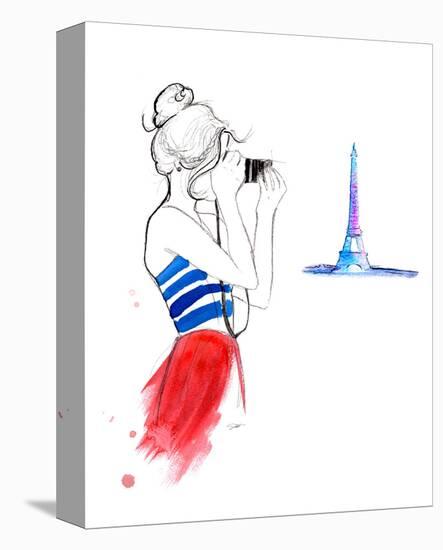 Girl About Paris-Jessica Durrant-Stretched Canvas
