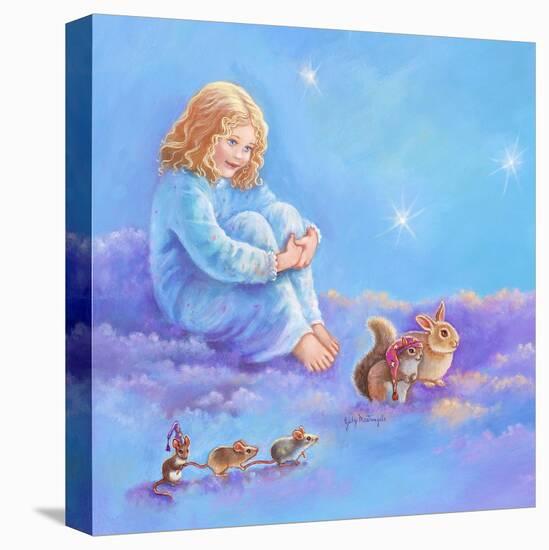 Girl and Animals in Clouds I-Judy Mastrangelo-Premier Image Canvas