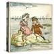 Girl and Boy Sitting on a Rock-Kate Greenaway-Stretched Canvas