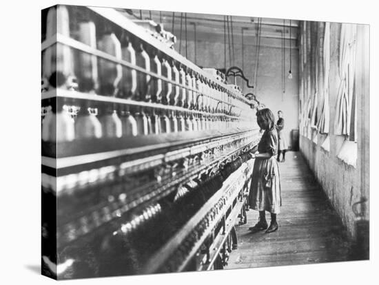 Girl at Spinning Machine-Lewis Wickes Hine-Premier Image Canvas