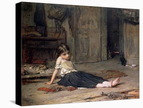 Girl by the Fireside, 1867-Frank Holl-Premier Image Canvas