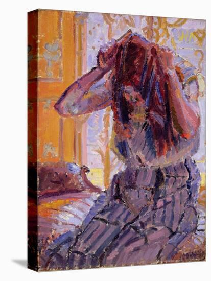 Girl Combing Her Hair-Harold Gilman-Premier Image Canvas