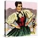 Girl in the Costume of the Austrian Tyrol-English School-Premier Image Canvas