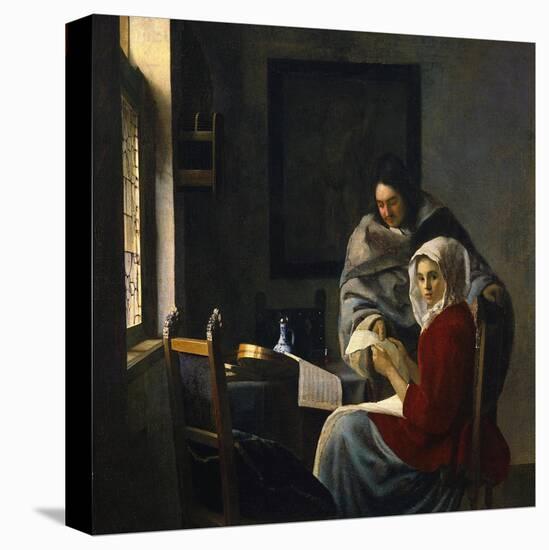 Girl Interrupted at Her Music, c.1658-69-Johannes Vermeer-Premier Image Canvas