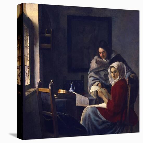 Girl Interrupted at Her Music, C. 1660-Johannes Vermeer-Premier Image Canvas