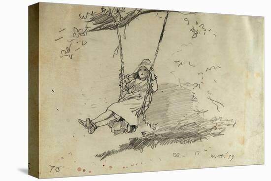 Girl on a Swing, 1879-Winslow Homer-Premier Image Canvas