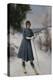 Girl on Skis-Axel Hjalmar Ender-Premier Image Canvas