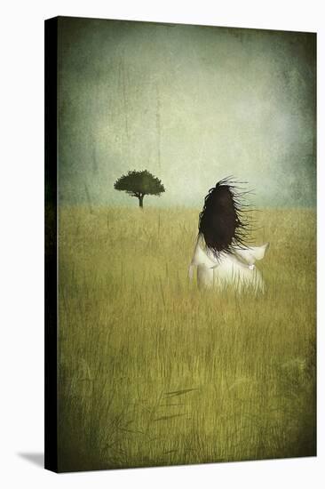 Girl On The Field-Majali-Stretched Canvas