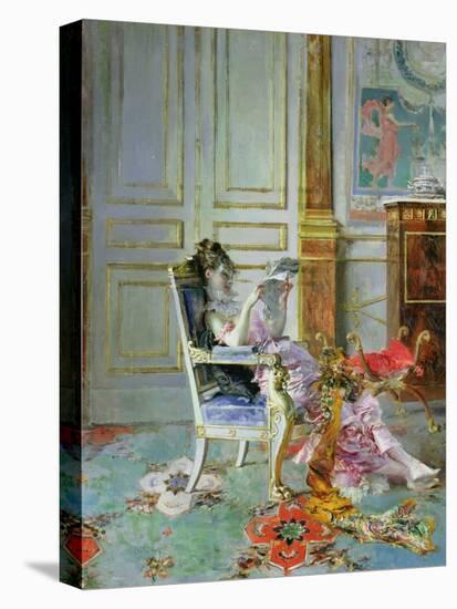 Girl Reading in a Salon, 1876-Giovanni Boldini-Premier Image Canvas