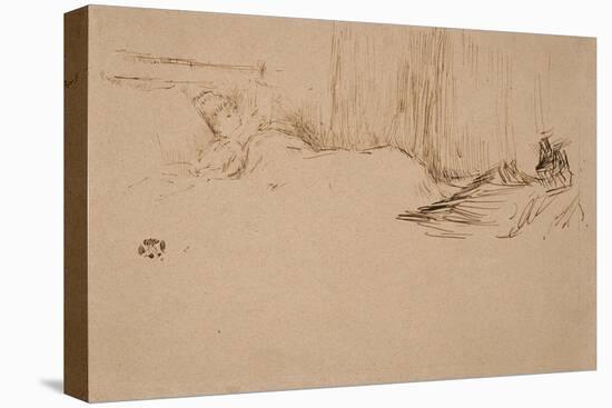 Girl Reading in Bed, C.1882-James Abbott McNeill Whistler-Premier Image Canvas