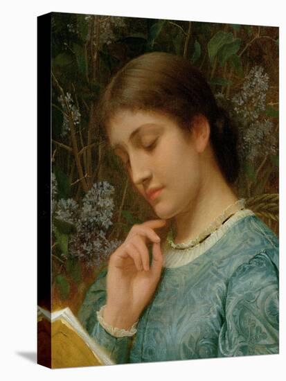 Girl Reading (Possibly Kate Dickens)-Charles Edward Perugini-Premier Image Canvas