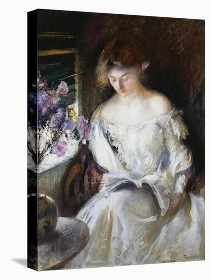 Girl Reading-Edmund Charles Tarbell-Premier Image Canvas