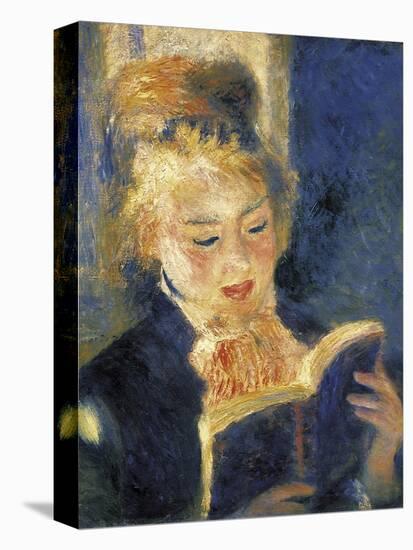 Girl Reading-Pierre-Auguste Renoir-Stretched Canvas