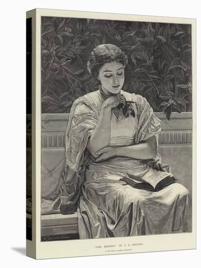 Girl Reading-Charles Edward Perugini-Premier Image Canvas