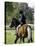 Girl Riding on a Pony-null-Premier Image Canvas