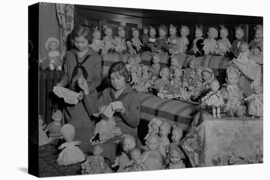 Girl Scouts Repairing Dolls, 1931-1932-Chapin Bowen-Premier Image Canvas