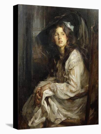 Girl Seated in a Chair-Sir James Jebusa Shannon-Premier Image Canvas