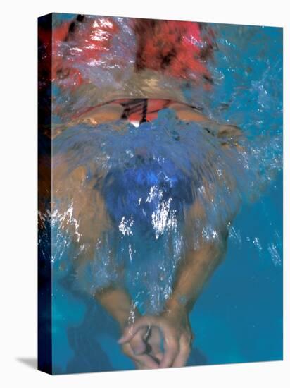 Girl Swimming, Santa Fe, New Mexico, USA-Lee Kopfler-Premier Image Canvas