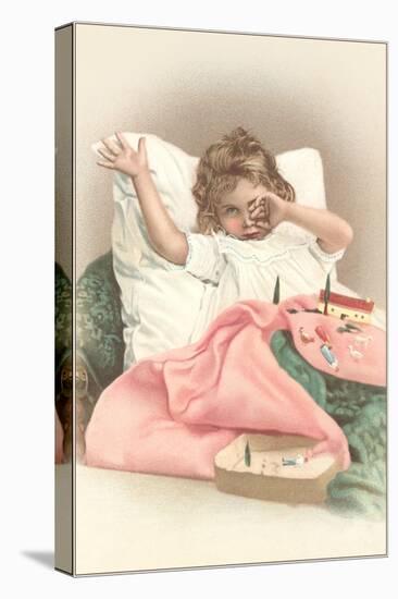 Girl Waking with Toys-null-Stretched Canvas