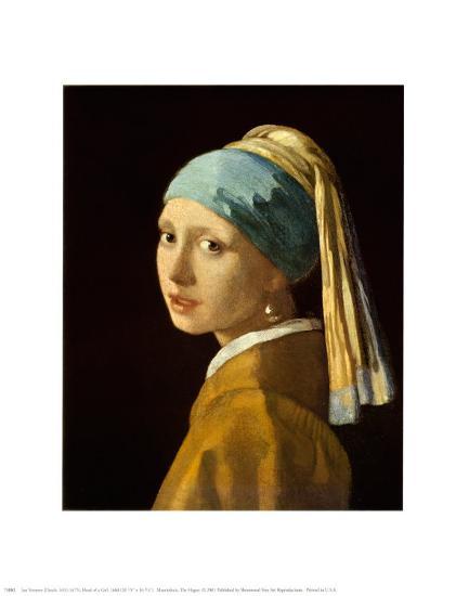 'Girl with a Pearl Earring' Framed Canvas Print | Art.com