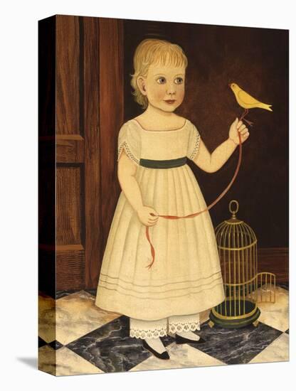 Girl with Bird-Diane Ulmer Pedersen-Stretched Canvas