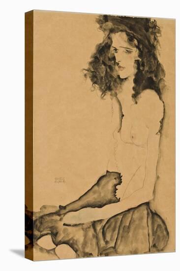 Girl with Black Hair, 1911-Egon Schiele-Premier Image Canvas
