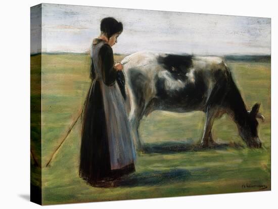 Girl with Cow, 19th Century-Max Liebermann-Premier Image Canvas