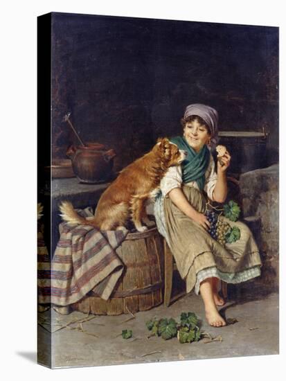 Girl with Dog-Federico Mazzotta-Premier Image Canvas