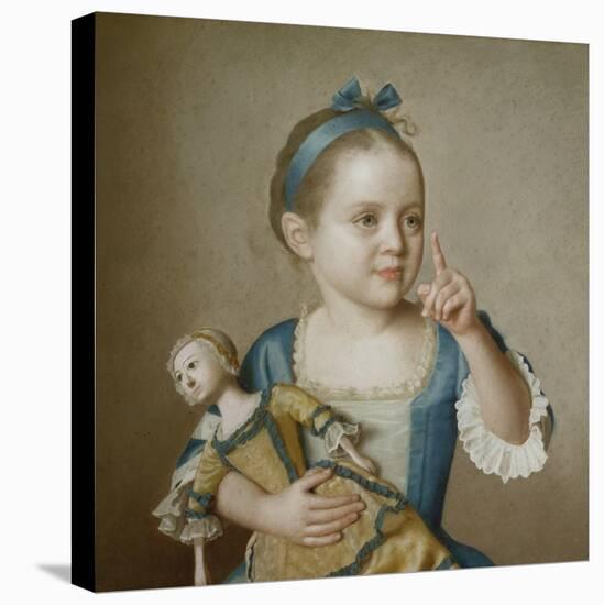 Girl with Doll-Jean-Etienne Liotard-Premier Image Canvas