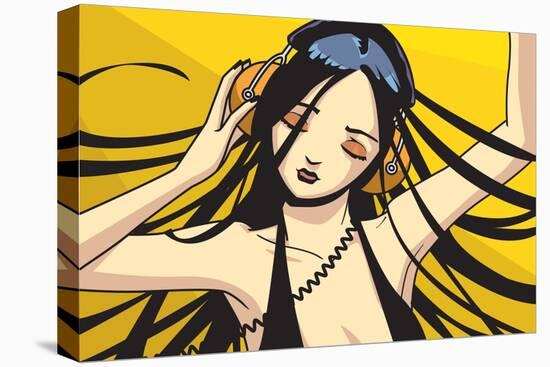 Girl with Headphones-Harry Briggs-Premier Image Canvas