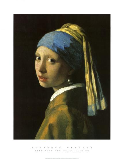 Girl with Pearl Earring-Johannes Vermeer-Stretched Canvas