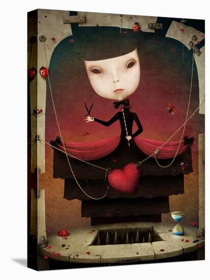 Girl with ropes-Larissa Kulik-Stretched Canvas