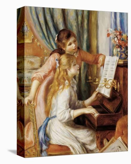 Girls at the Piano-Pierre-Auguste Renoir-Stretched Canvas