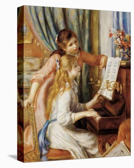 Girls at the Piano-Pierre-Auguste Renoir-Stretched Canvas