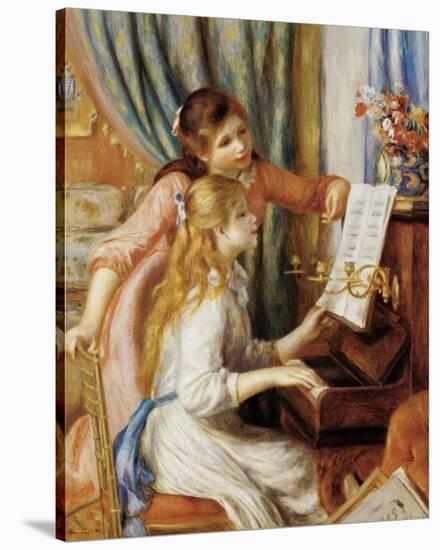 Girls at the Piano-Pierre-Auguste Renoir-Stretched Canvas