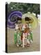 Girls Dressed in Kimono, Shichi-Go-San Festival (Festival for Three, Five, Seven Year Old Children)-null-Premier Image Canvas