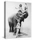 Girls Free Ride on Elephant-null-Stretched Canvas