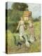 Girls Herding Geese-Henry John Yeend King-Premier Image Canvas