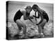 Girls of the Children's School of Modern Dancing, Playing at the Beach-Lisa Larsen-Premier Image Canvas